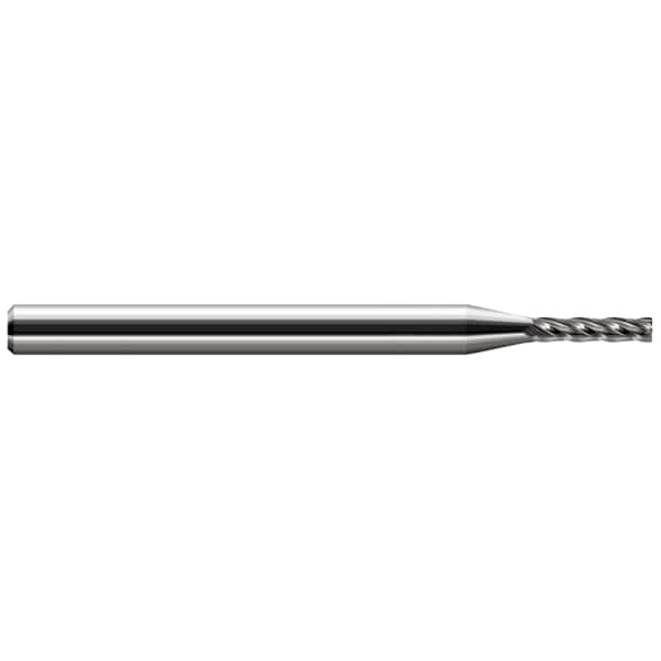 Miniature End Mill - Corner Radius - Long Flute, 0.0930" (3/32)